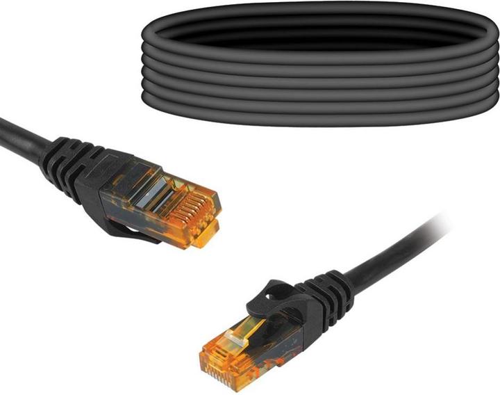 Actual product image Lasmex 8P8C CAT6e UTP Connection network Cable (patchcord) 10m black (UTP, CAT6e, 10 m)