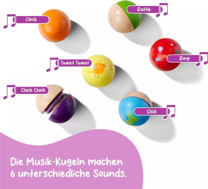 Produktbild Eichhorn Houten Muziekballen, 6st. (Deutsch)
