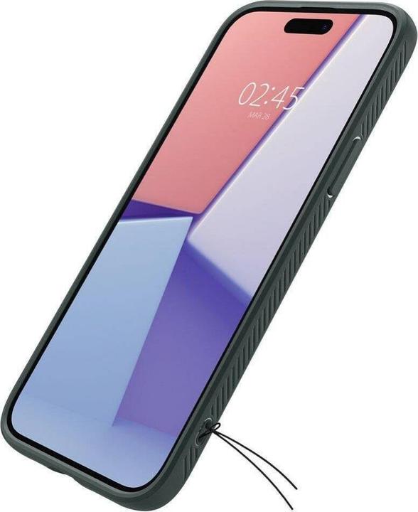 Actual product image Spigen Liquid Air iPhone 16 zielony/abyss green ACS08196 (Apple iPhone 16)