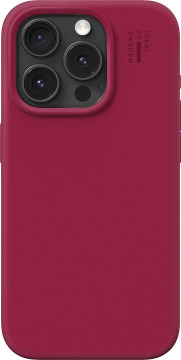 IDEAL OF SWEDEN Custodia In Silicone Morbido Per IPhone 15 Pro Max, Antiscivolo E Antiurto, Colore Rosso