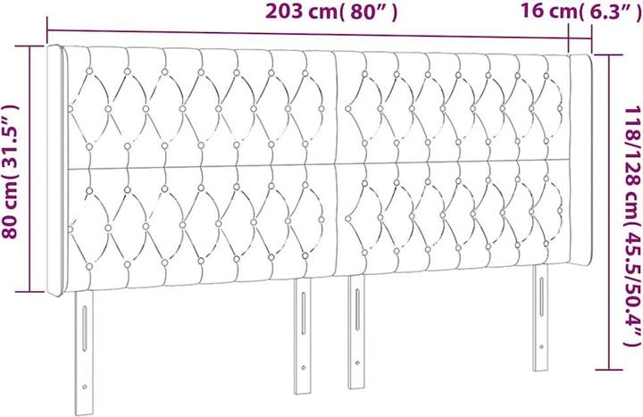 Actual product image vidaXL Bode (203 x 16 x 128 cm)
