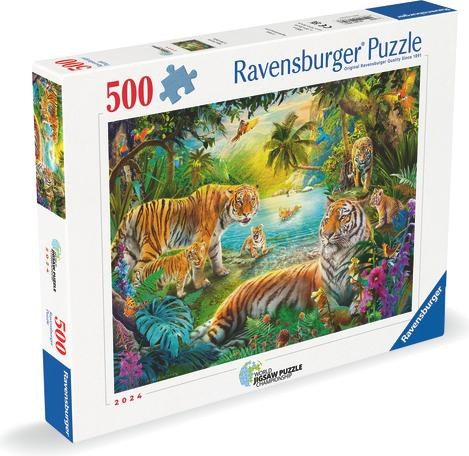 Produktbild Ravensburger - Tiger Family In The Oasis - 500p (12001384) (500 Teile)