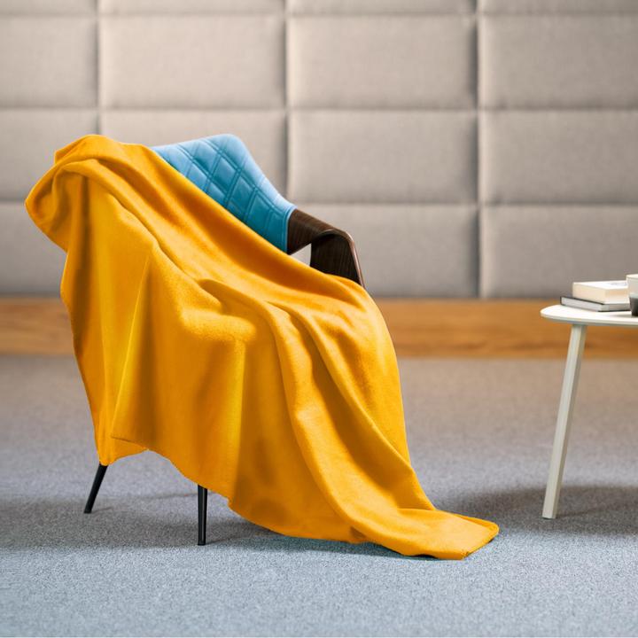 Produktbild Teesa Fleece blanket 130x150 cm - yellow (130 x 150 cm)