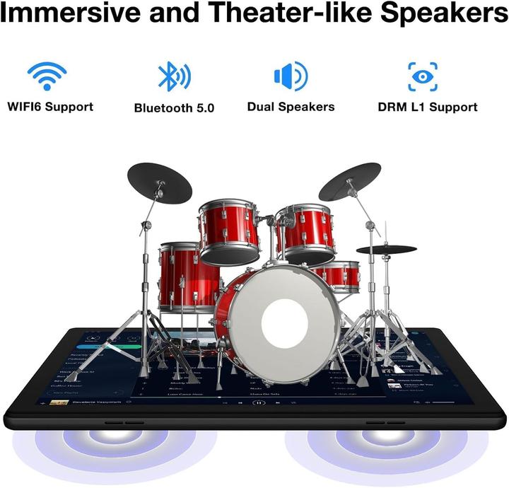Immagine prodotto Doogee U10 (Solo WiFi, 10.10", 128 GB, Verde, Verde)