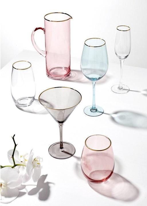 Image du produit Ladelle Flûtes à champagne Chloe Aqua fabriquées à la main (lot de 4) (4 Verres, Flûtes à champagne)