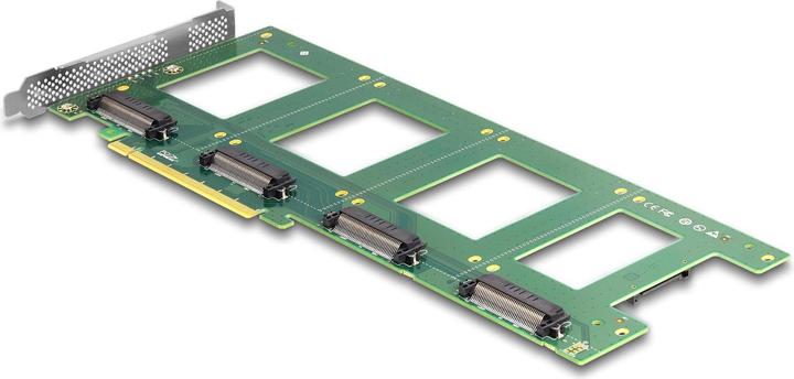 Actual product image Delock PCI Express 4.0 x16 card to 4 x internal U.2 NVMe SFF-8639
