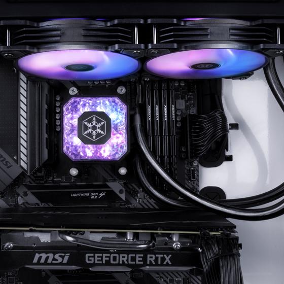 Actual product image Silverstone SST-IG240P-ARGB Complete water cooling system