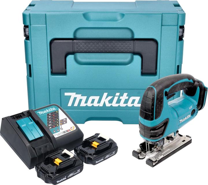 Produktbild Makita DJV 180 RYXJ Akku Stichsäge 18 V 135 mm + 2x Akku 1,5 Ah + Ladegerät + Makpac