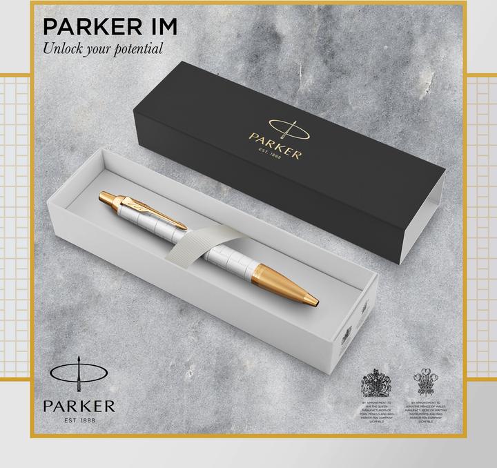 Produktbild Parker Kugelschreiber IM Premium Pearl G.C. M (Gold, Weiss, 1x)