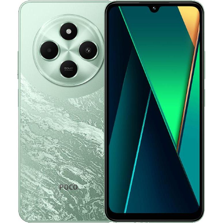 Xiaomi Poco C75 (256 GB, Green, 6.88", Dual SIM, 4G), Smartphone, Grün