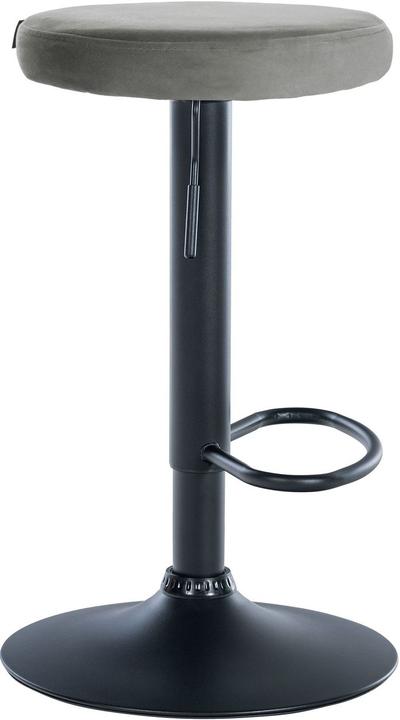 Produktbild Swisshandel24 2er Set Barhocker Ponte Samt schwarz, grau