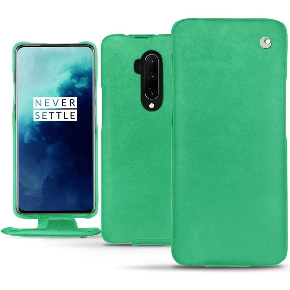 Noreve Lederschutzhülle vertikal (OnePlus 7T Pro), Smartphone Hülle, Grün