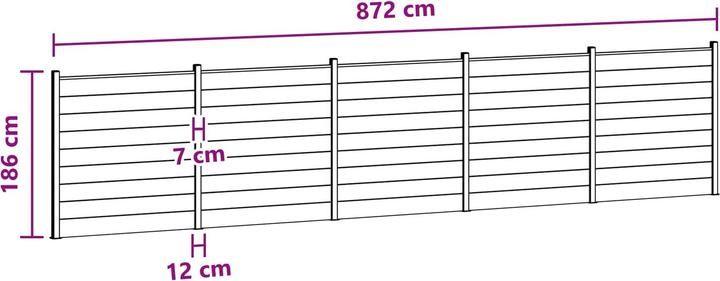 Produktbild vidaXL Zaunelement