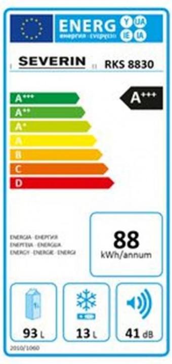 Label énergétique Severin RKS 8830 (108 l)