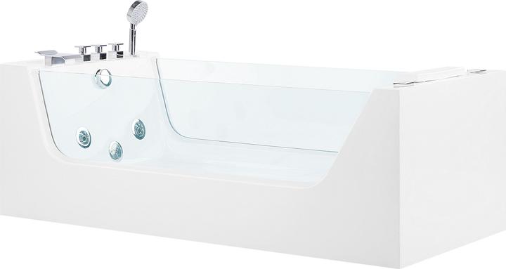 Produktbild Beliani Whirlpool Badewanne weiss freistehend rechteckig 170 x 80 cm OYON (270 l, 170 cm, 80 cm)