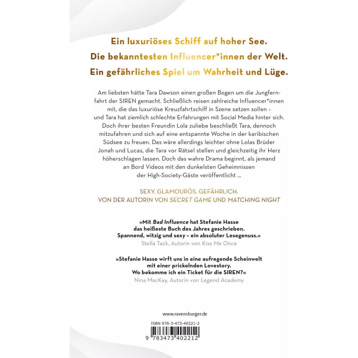 Thumbnail - Bad Influence. Reden ist Silber, Posten ist Gold (Romantic Suspense auf der "Titanic 2.0"), Kinderbücher von Stefanie Ha...