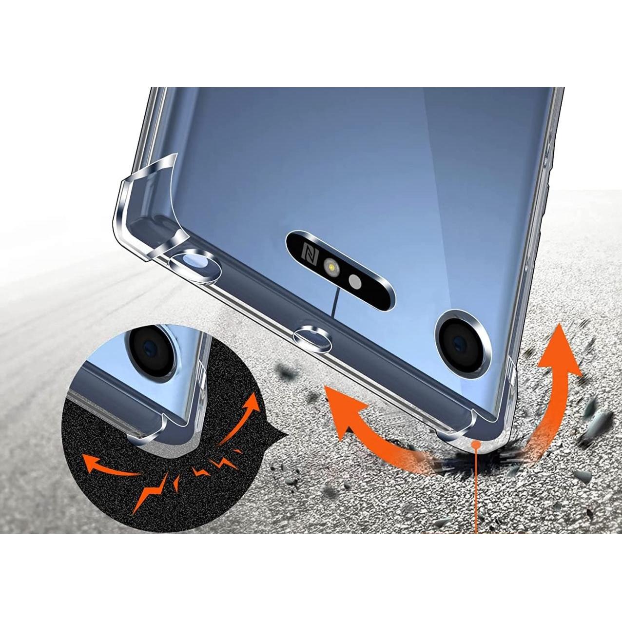 Thumbnail - Screenguard Sony Xperia XZ1 Hülle Crystal Soft Airbag Bumper (Sony Xperia XZ1), Smartphone Hülle, Transparent