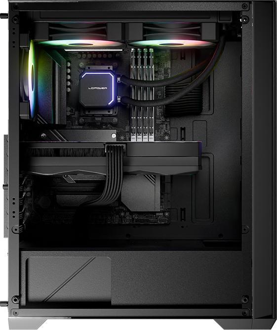 Produktbild LC-Power Geh?use Micro-ATX 717B black USB3.2/Audio,o.Netzteil (Mini-ITX, ATX, mATX)