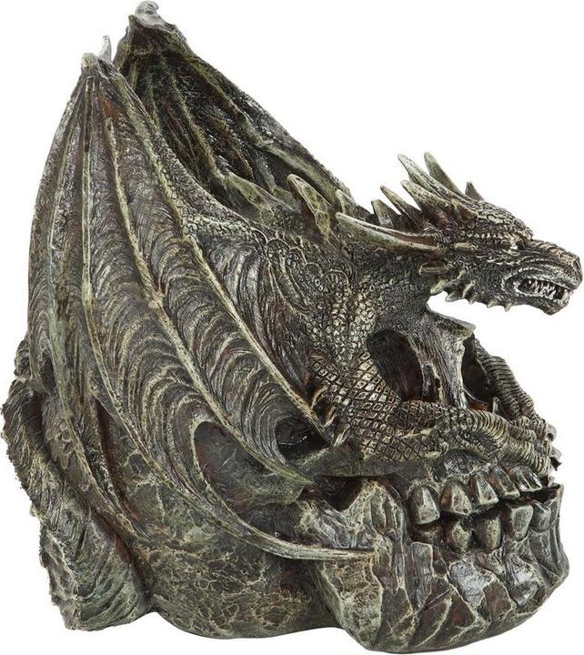 Actual product image Spiral Draco Dragon Skull Ornament