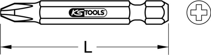 Actual product image KS Tools 911.2213 (Cross Phillips PH)