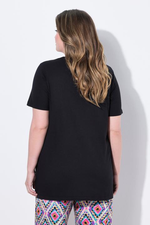 Produktbild Miamoda T-Shirt, Komfort Fit, Glitzer-Schriftzug (44)