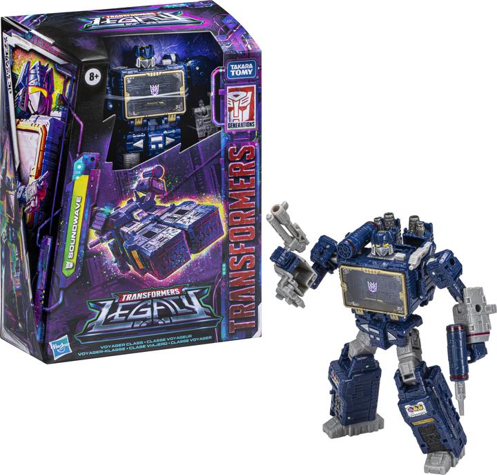 Actual product image Transformers Toy Generations Legacy 17.5 cm tall Voyager Soundwave action figure, for kids a