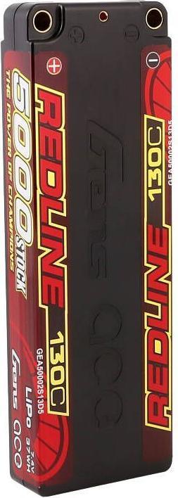 Actual product image Gens Ace Redline Series 5000mAh 7.4V 130C 2S1P HardCase 56 HV Lipo Battery (7.40 V, 5000 mAh)