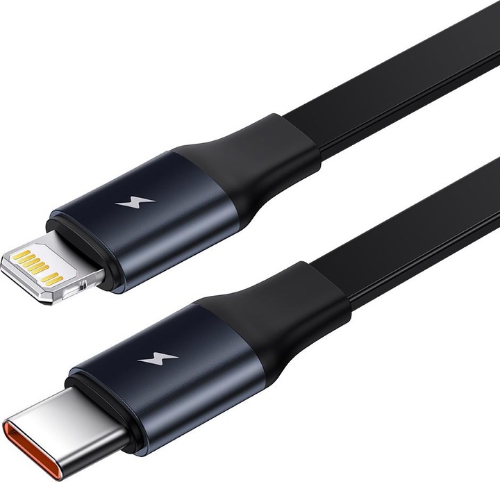 Actual product image Baseus Enjoyment Car Charger with cable USB-C + Lightning 3A, 30W (Black)