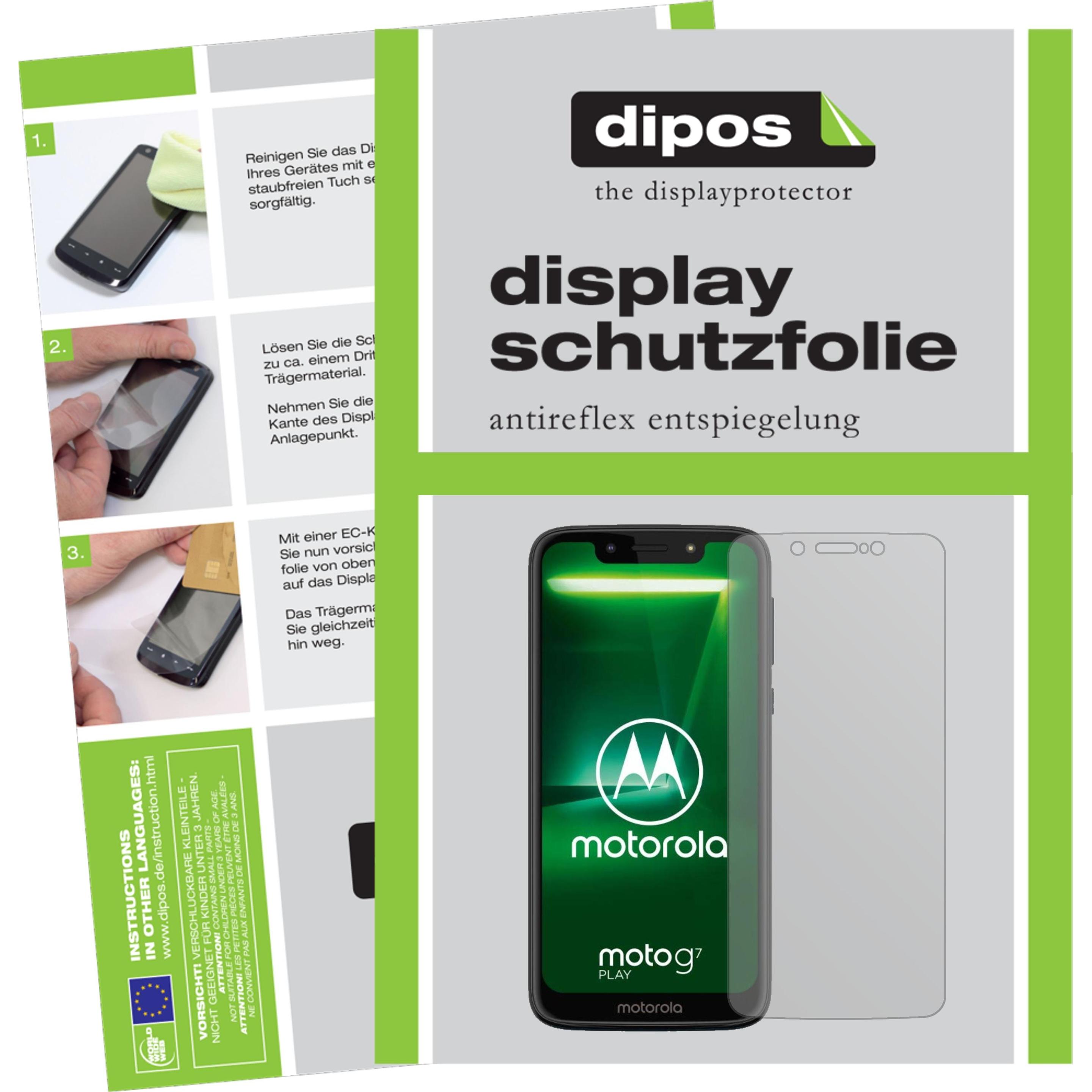 Dipos Displayschutzfolie Antireflex (6 Stück, Motorola Moto G7 Play), Smartphone Schutzfolie, Transparent