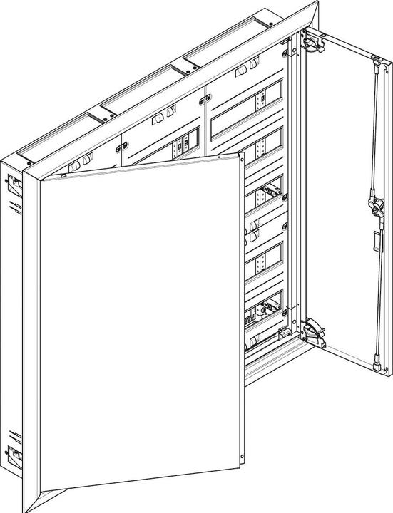 Produktbild ABN UK35 Flachverteiler UP/HW,110 mm tief,IP 30,SK II,3x5-reihig, Komplettschran