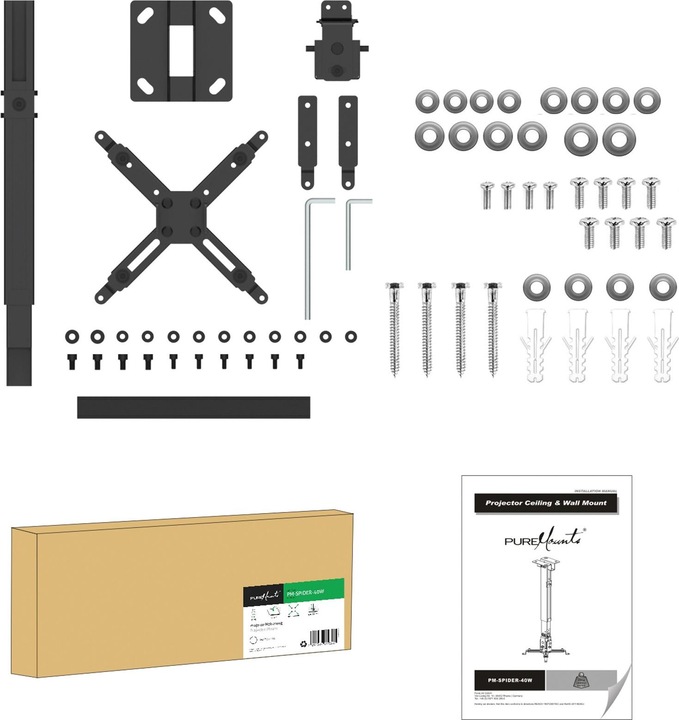 Produktbild PureMounts Spider 40W Projektorhalterung (Decke)