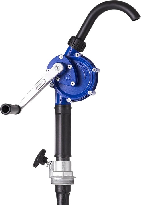 Actual product image Pressol Crank operated hand pump, pump rate 15 l/min, with drainage elbow, for oil