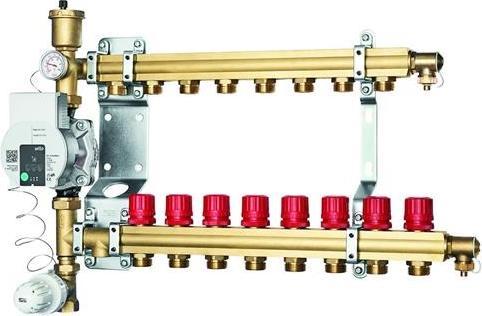 Actual product image Roth ShuntUnit-8, with pre-assembled manifolds and automatic venting programme.