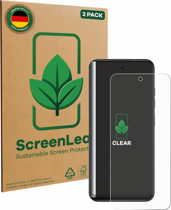 Immagine prodotto ScreenLeaf Pellicola protettiva, Proteggi Schermo Sostenibili, Clear, Antigraffio (2 Pezzo/i, Vodafone Smart V10)