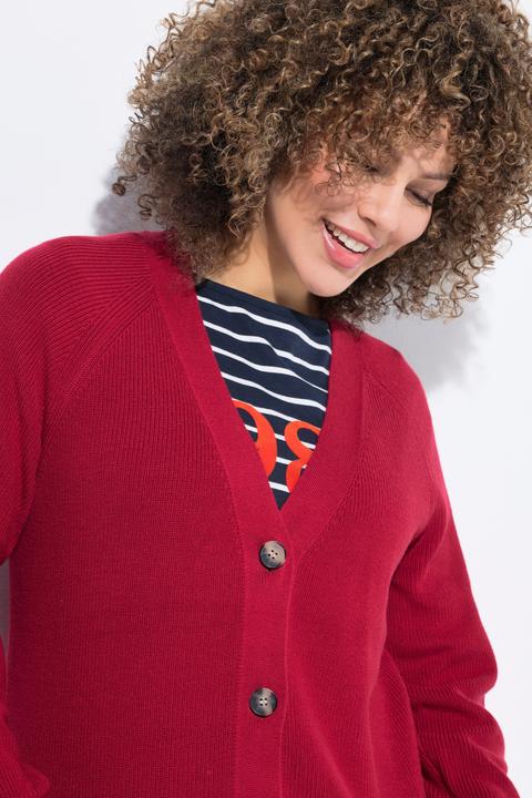Produktbild Ulla Popken Strickjacke, Knöpfe, V-Ausschnitt, Langarm (46, 48)