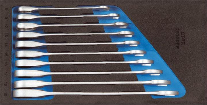 Productafbeelding Gedore CT17 steeksleutelset ringratel in CheckToolModule (10 mm, 12 mm, 13 mm, 14 mm, 15 mm, 16 mm, 17 mm, 18 mm, 19 mm, 8 mm)