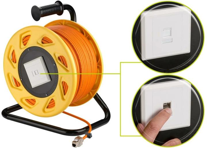 Actual product image Goobay Mobile cable drum (S/FTP, CAT7a, 50 m)