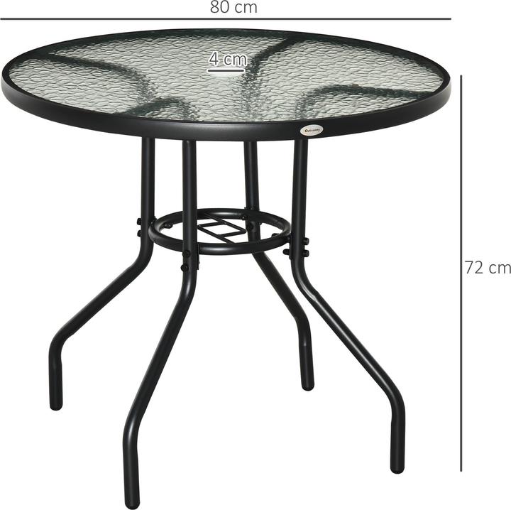 Produktbild Outsunny Gartentisch (80 x 72 cm)