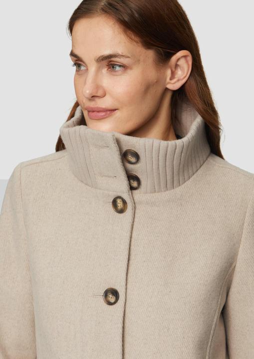 Produktbild S.Oliver Outdoor-Mantel Twillmantel mit Strick-Stehkragen und Eingrifftaschen