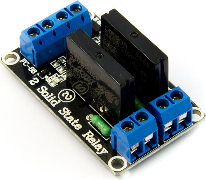 Actual product image Purecrea 2-channel solid state relay module 5V