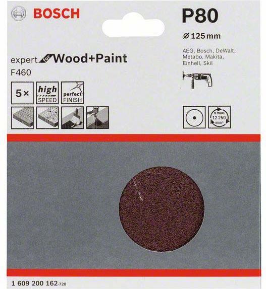 Actual product image Bosch Professional Zubehör PRO F460 sanding sheet, 125 mm, G80 (80)