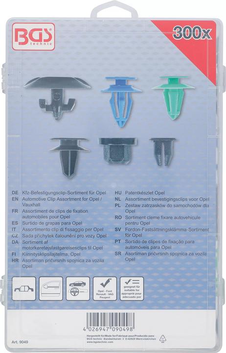 Actual product image BGS Kfz-Befestigungsclip-Sortiment
