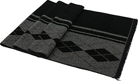 Immagine prodotto Only-Bags.Store Sciarpa Sciarpa invernale calda e morbida Sciarpa invernale a maglia Plaid Sciarpe lunghe Grigio