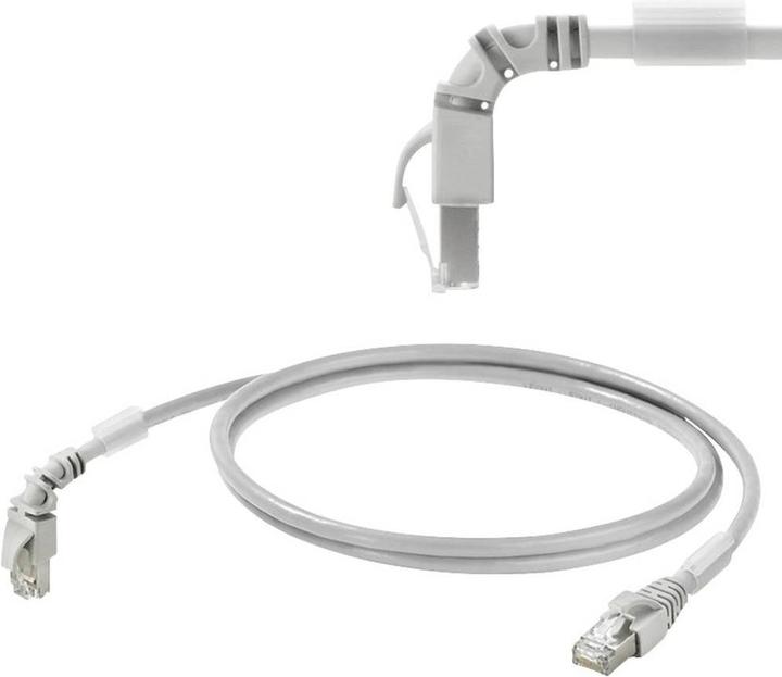 Actual product image Weidmüller Cat 6 270deg angled patch cable LSZH 10m (S/FTP, CAT6a, 10 m)