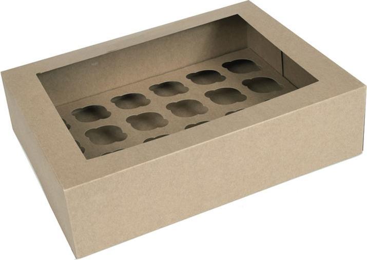 Image du produit House of Marie Cupcake Box Braun für 24 mini Cupcakes