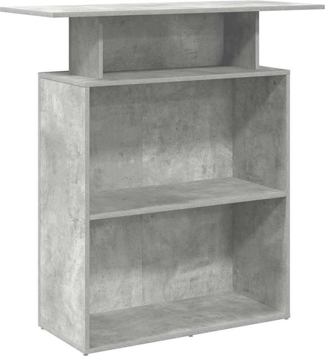 Actual product image vidaXL Reception counter concrete grey 100x40x104 cm wood-based reception counter