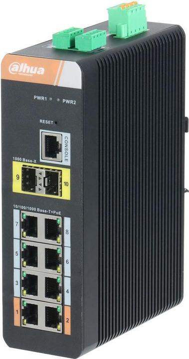 Immagine prodotto Dahua Tecnologia PFS4210-8GT-DP, Gestito, L2, Gigabit Ethernet (10/100/1000), Full duplex, Alimentazione