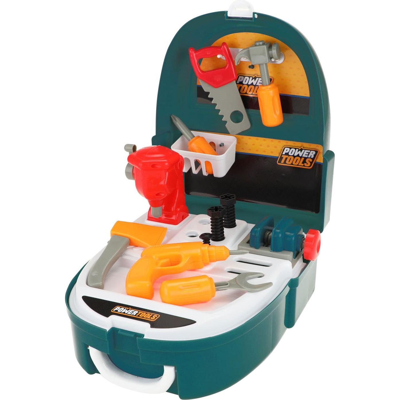 Toi-Toys Elektrowerkzeug-Werkzeugset im Rucksack, 21-tlg.