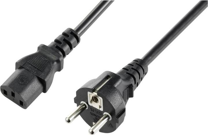 Sygonix SY-5243880 Cold Appliance Connection Cable Black 2.50 m Spiral Cable (2.50 m)