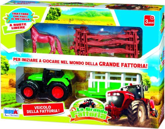Productafbeelding Rs Toys Boerderij Tractor Met Wagen + Dier + Hek